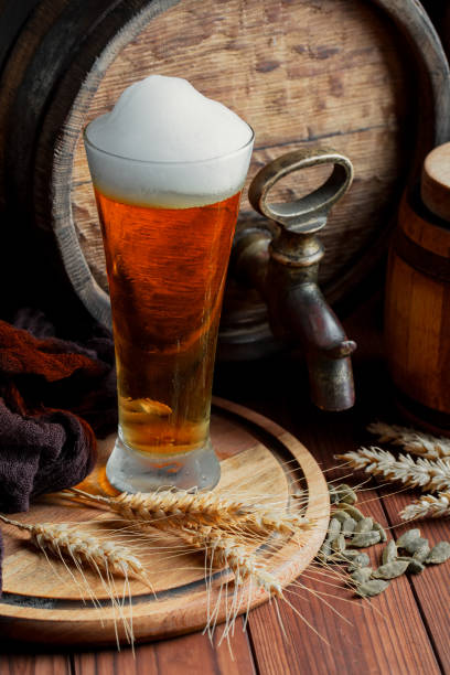 istock Light beer in a glass 927066102
