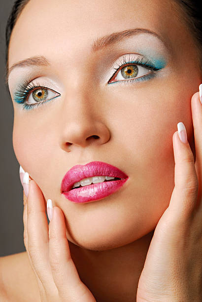 bella donna viso - beauty treatment women human face fashion model foto e immagini stock