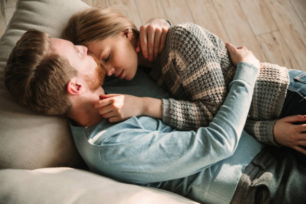 istock Young romantic couple in love 927069174