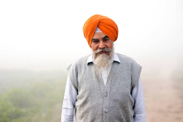 Indian farmer in turban