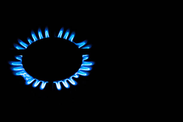 istock Blue gas flame on the gas stove 927081236
