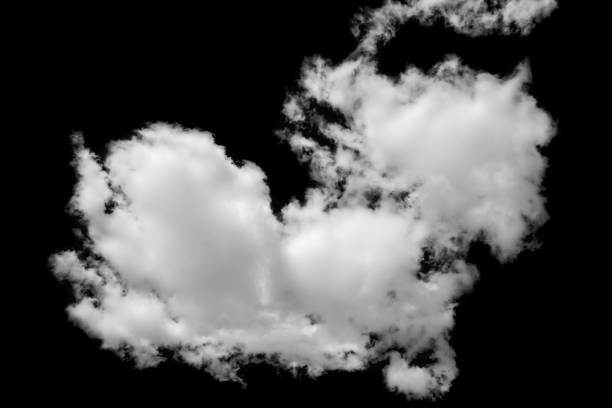 istock Black sky and single with cloud isolated on black background 927087994