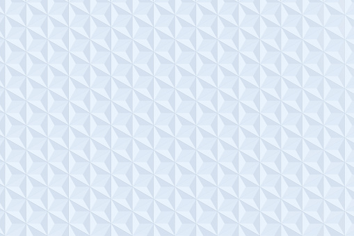 White triangle tiles seamless pattern, 3d rendering background.