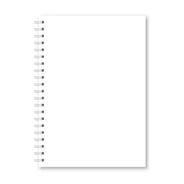 Vector illustration of Vector realistic closed notebook cover.