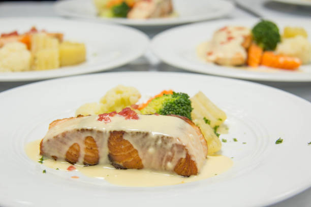 istock salmon steak with mixed vegetable 927097386