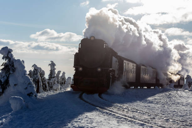 istock historic steam train in the winter 927098770
