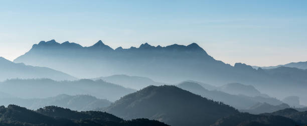istock Panorama of  Mountain Range Landscape with Blue Sky 927107848