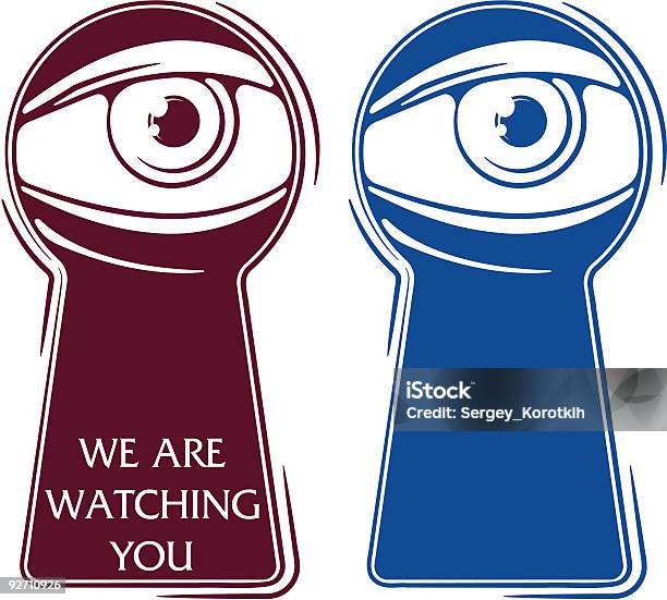 We Are Watching You Stock Illustration - Download Image Now - Alertness, Blue, Challenge