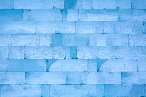 Wall made of ice blocks