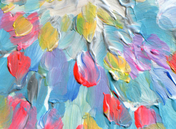 istock Circle abstract acrylic and watercolor painted background. Isolated. 927114264