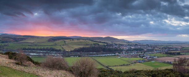 istock Sunset Panorama over the Cheviots and Glendale 927114406