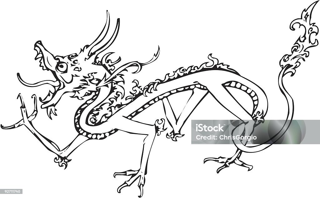 Dragon - Vetor de Alegoria royalty-free