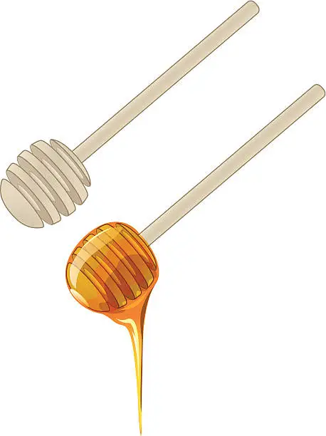 Vector illustration of Honey wand