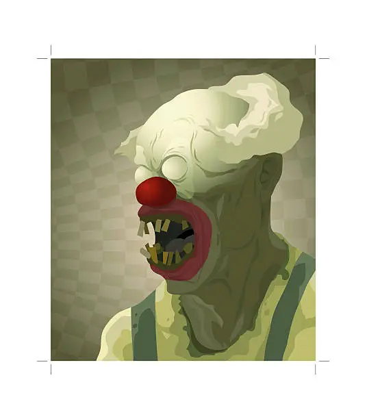 Vector illustration of Horror Clown 2