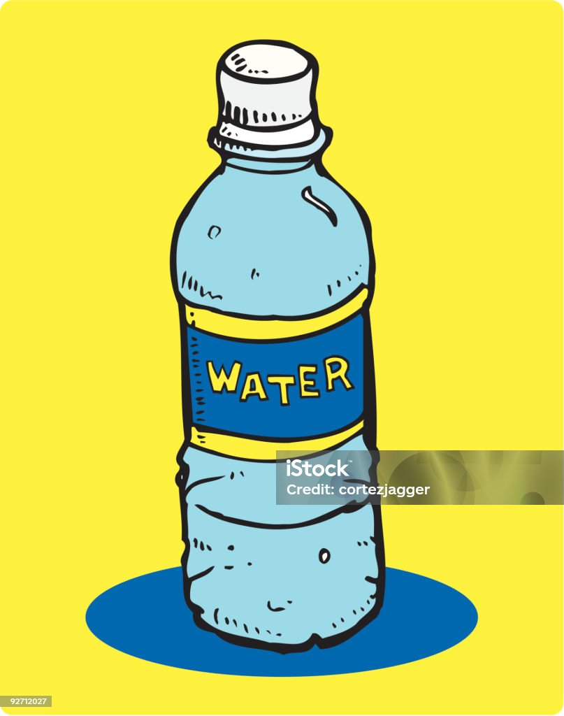 Woda w butelce (Ilustracja wektorowa - Grafika wektorowa royalty-free (Bez ludzi)