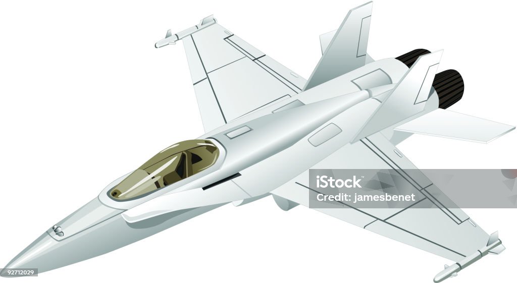 Jet Fighter (Vector - Royalty-free Avião de Combate arte vetorial