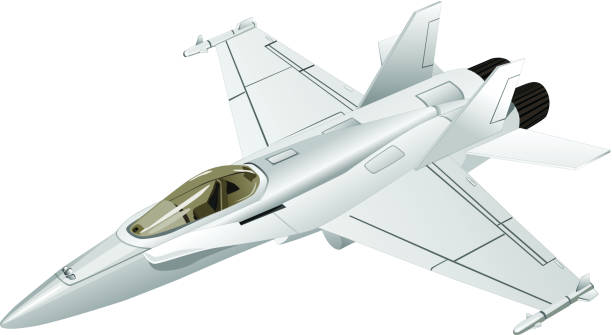 Jet Fighter (Vector) vector art illustration