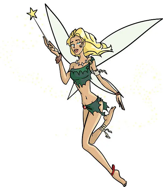 Vector illustration of Little Sexy Fairy