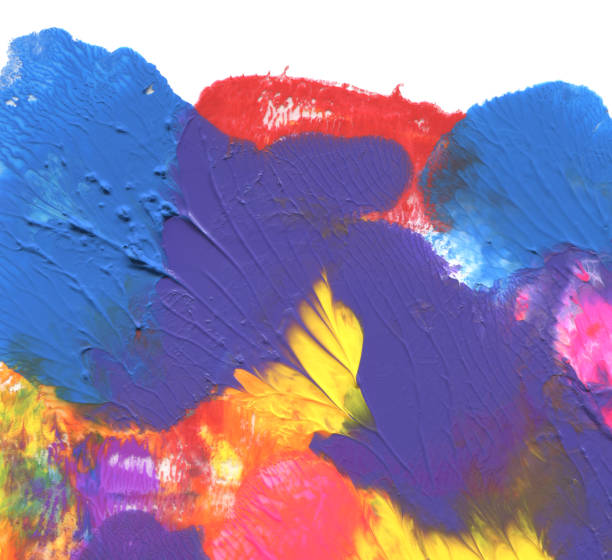 Abstract color acrylic painted background. Isolated.