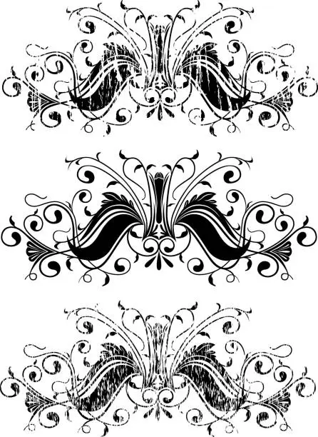 Vector illustration of Grunge Scroll 13