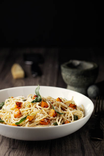istock Healthy spaghetti with roasted butternut squash and sage butter 927121602