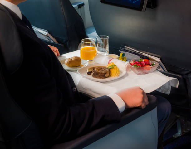 istock Meal served on board of airplane 927121680
