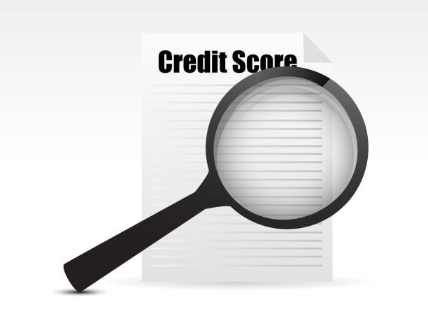 istock Credit Score and Magnifying Glass design over a white background 927121728