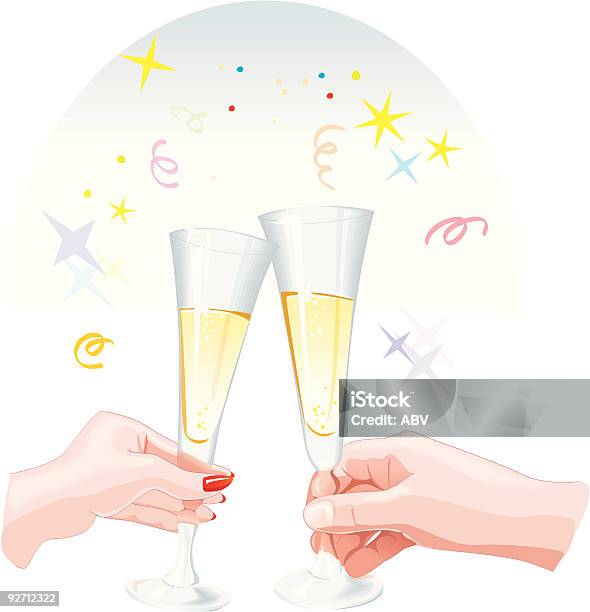 Que Vous Célébriez Une Occasion Spéciale Un Toast Au Champagne Vecteurs libres de droits et plus d'images vectorielles de Flûte à champagne