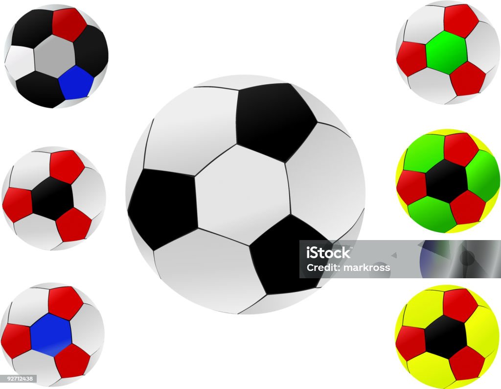 Soccer Ball Vector, cada una está individualmente seleccionable y sca - arte vectorial de Amarillo - Color libre de derechos