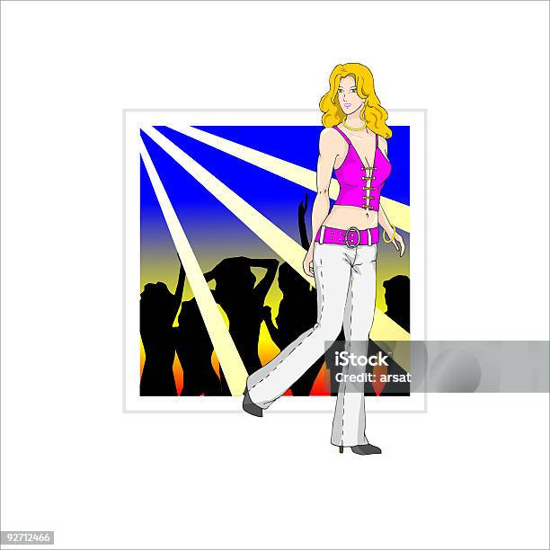 金髪の女の子のナイトクラブeps - イラストレーションのベクターアート素材や画像を多数ご用意 - イラストレーション, カラー画像, ダンス