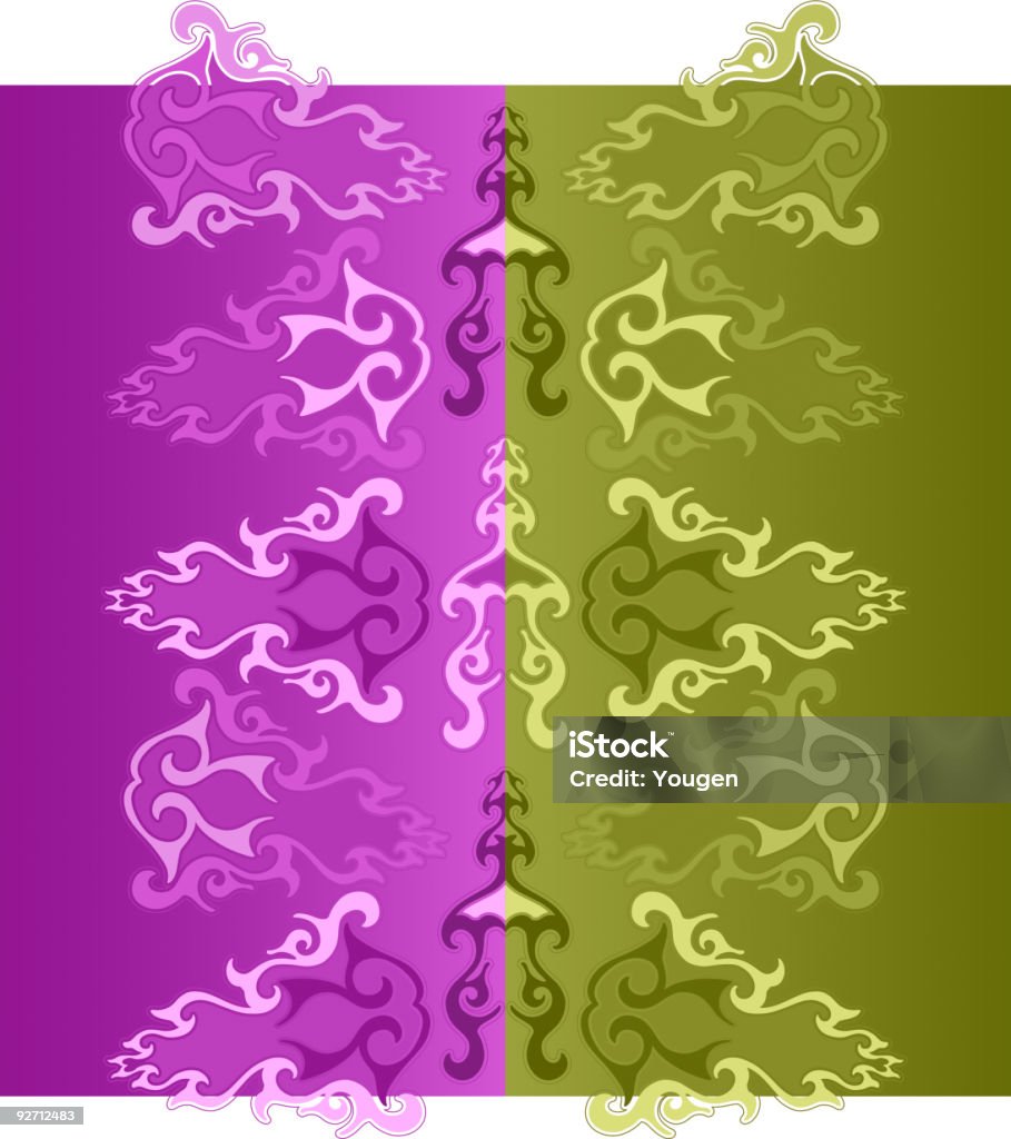 Ornamental pattern (vector)  African Violet stock vector