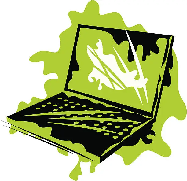 Vector illustration of Abstract laptop