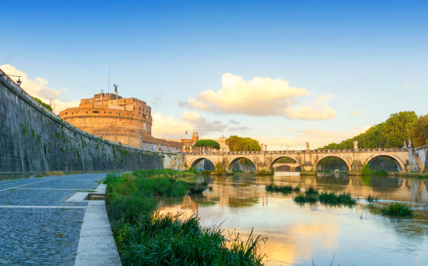 istock Castel Sant`Angelo in Rome during sunset, Italy 927125722