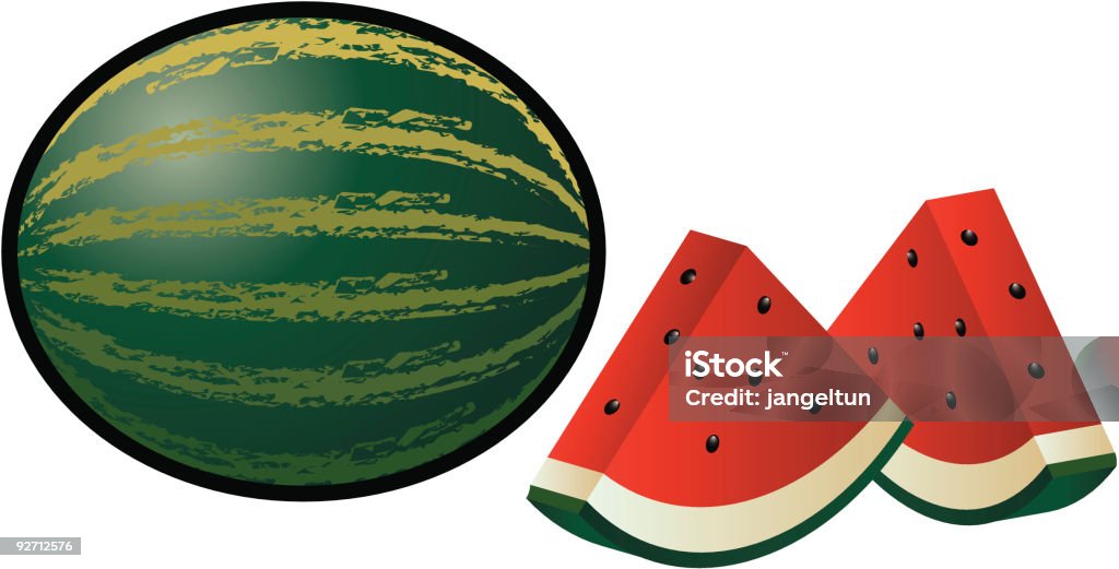 Wassermelone - Lizenzfrei Melone - Obst Vektorgrafik