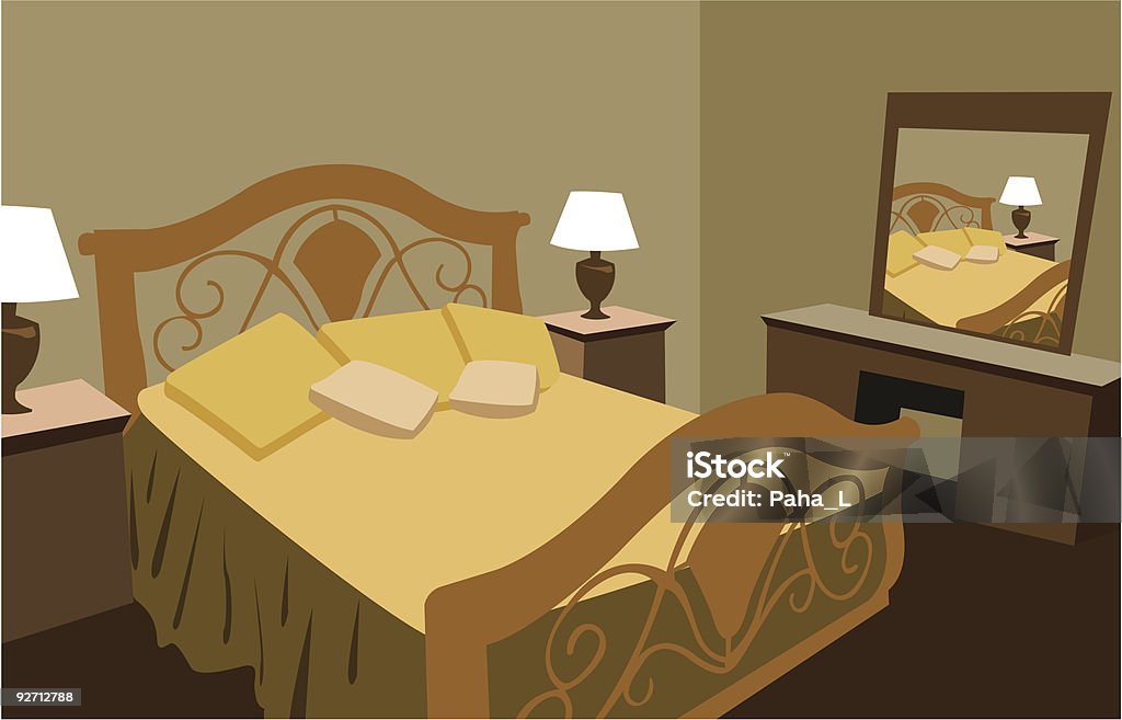 luxurious bedroom vector  Bedroom stock vector