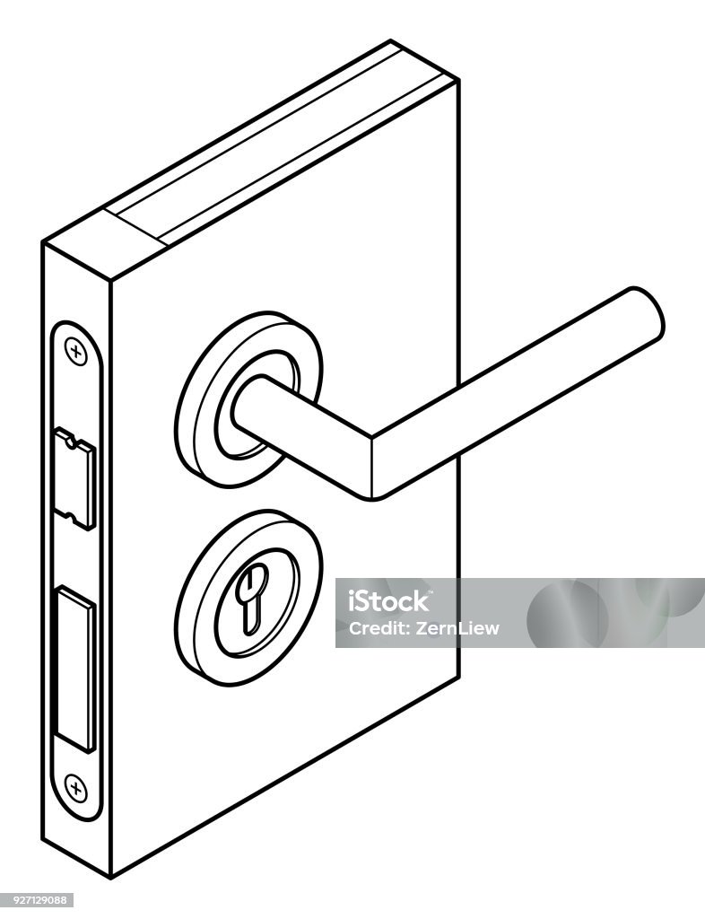 Ilustración de Esquema De Cerradura Puerta y más Vectores Libres de Derechos de Diagrama - Diagrama, Pestillo, Australia iStock