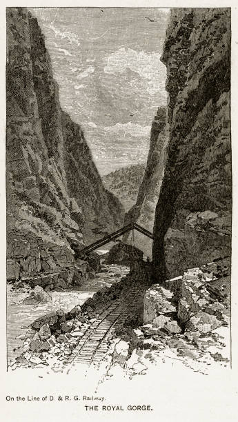 istock Royal Gorge of the Arkansas River Victorian Engraving 927129102