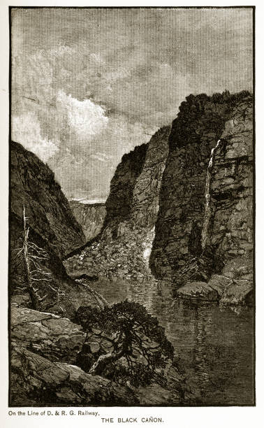 istock Black Canyon of the Arkansas River Victorian Engraving 927129158