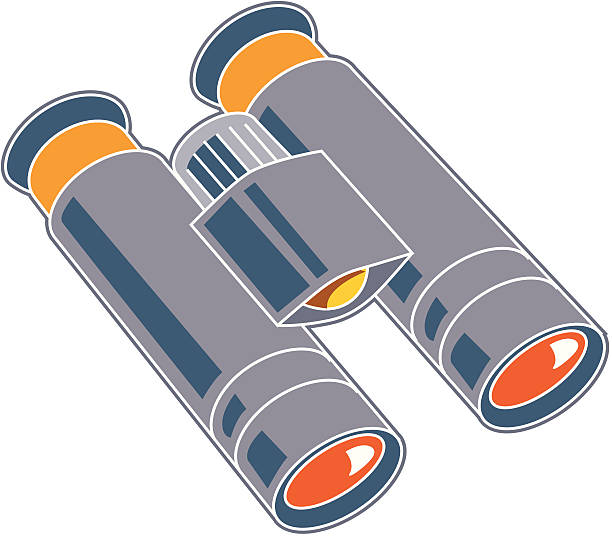 Editible illustration of mini binoculars vector art illustration