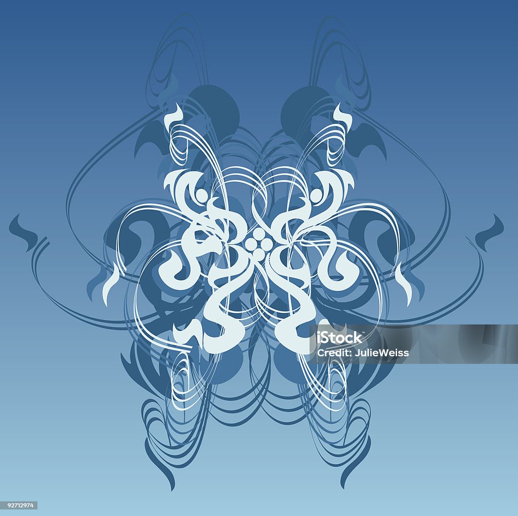 Blue Scroll Design Stock Illustration - Download Image Now - Abstract ...