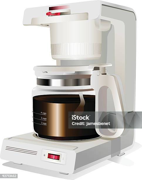 Coffee Machine Stock Illustration - Download Image Now - Coffee Filter, Coffee Pot, Vector