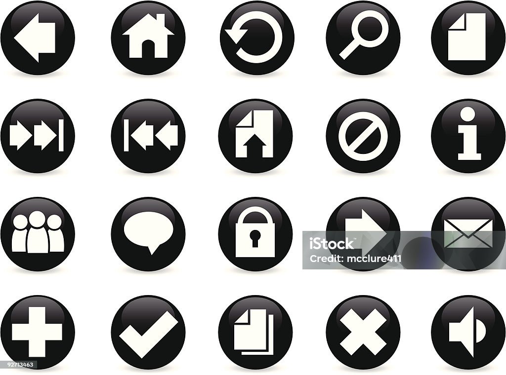 Web (Application) Icon Buttons  Keypad stock vector