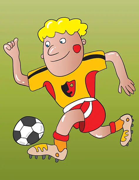 Vector illustration of football player