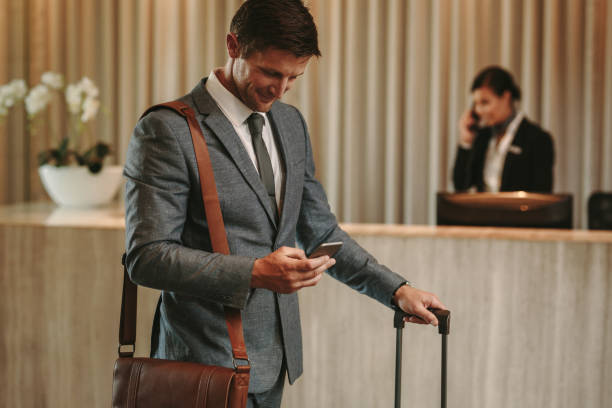istock Male guest arriving at his hotel 927136082