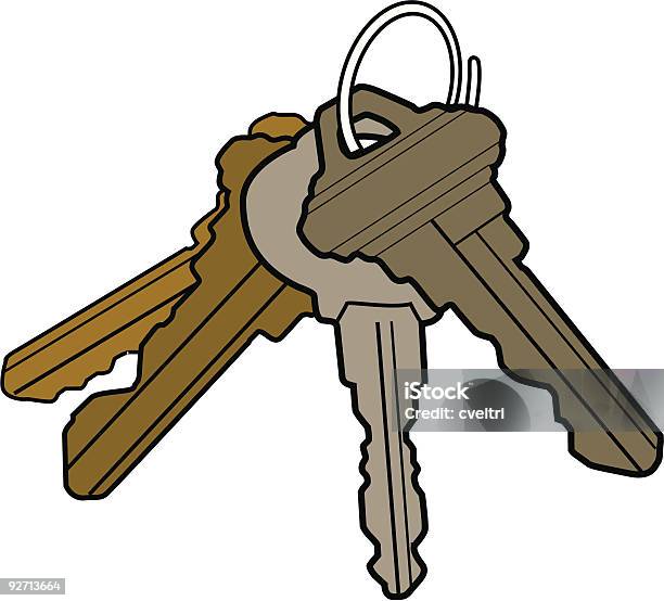 Vector Keys Stock Illustration - Download Image Now - Four Objects, Key, Key Ring