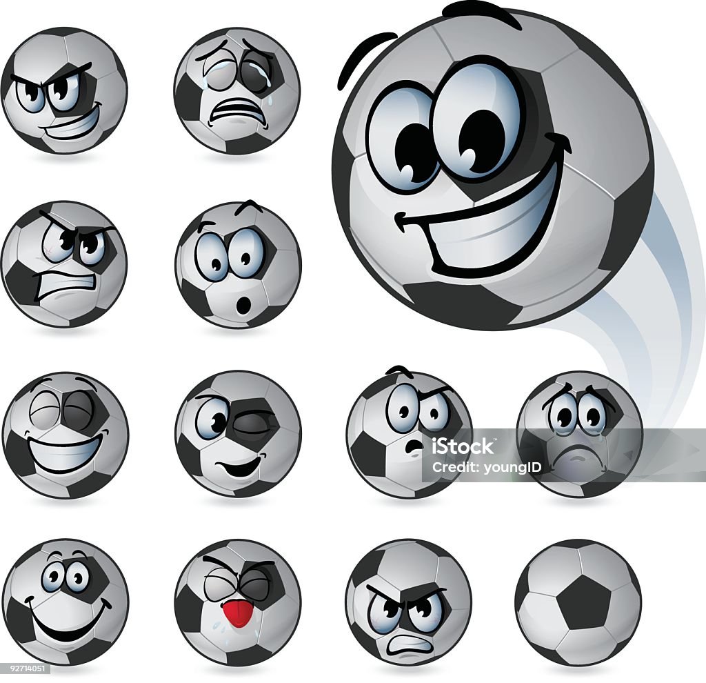 Soccer Ball Emoticons Soccer ball smilies set. Layered and grouped for easy editing. Download includes EPS file and hi-res jpeg.

more soccer vectors here
[url=http://www.istockphoto.com/my_lightbox_contents.php?lightboxID=8341554][img]http://atomicsub.co.uk/images/soccervectors.jpg[/img][/url] Soccer stock vector