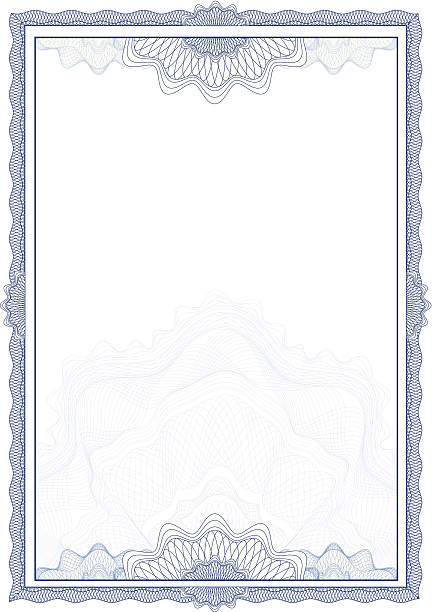 Classic guilloche border for diploma or certificate / vector vector art illustration
