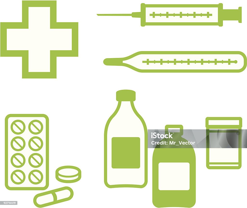 Medizinische Elemente-Vektor-illustration - Lizenzfrei Ausrüstung und Geräte Vektorgrafik