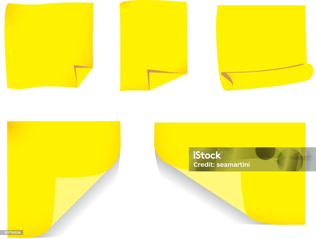 Sticky Note Angle Different Sticky Notes Stock Illustration - Download Image Now ...