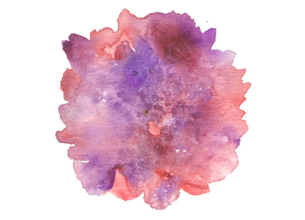 istock Abstract watercolor circle blot painted background. Texture paper. Isolated. 927145396